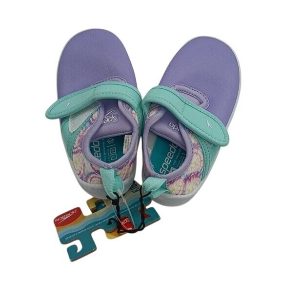 Speedo Water Shoes Purple Easy On Quick Dry Shore Explore Girls Size M 7/8 - Picture 3 of 5